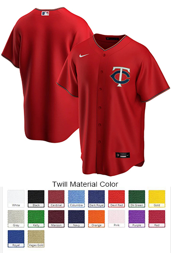 Minnesota Twins Custom Letter and Number Kits for Alternate Jersey 03 Material Twill